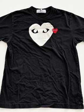 Comme des Garçons Play Big White Heart T-Shirt Black & White
